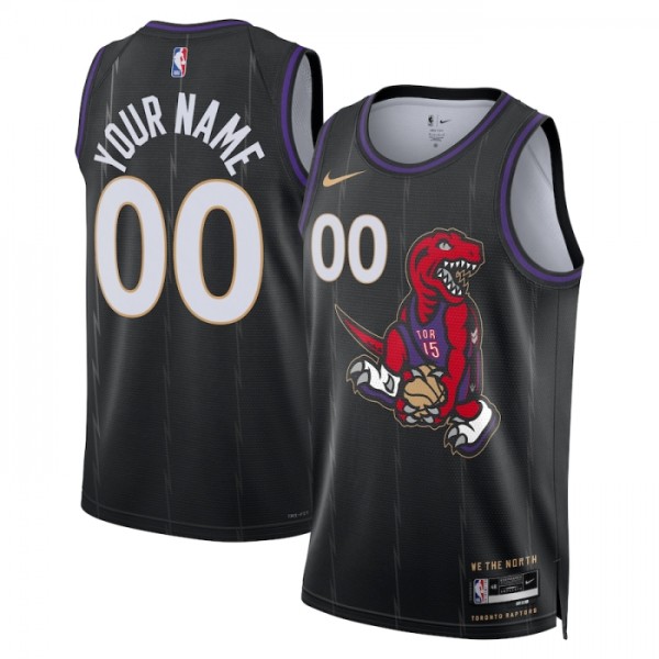 Toronto Raptors Trikot Benutzerdefinierte Nike 2024-25 City Edition Schwarz Swingman - Herren Toronto Raptors Trikot Benutzerdefinierte Nike 2024-25 City Edition Schwarz Swingman - Herren